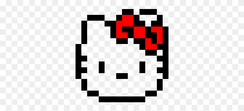 321x321 Hello Kitty Cute Pixel Art Grid Easy, Первая Помощь, Pac Man, Текст Hd Png Скачать