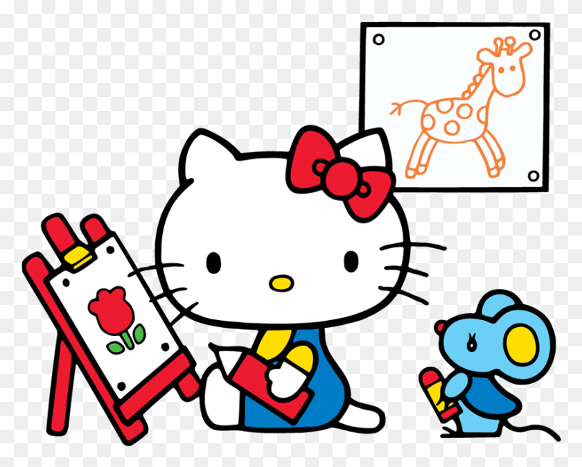 848x668 Descargar Png Hello Kitty Rosto, Hello Kitty, Gráficos, Tijeras Hd Png