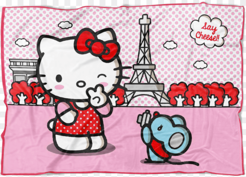 1016x729 Hello Kitty Fleece Blanket Lightweight Supremely Soft Hello Kitty, Applique, Pattern, Baby, Person PNG