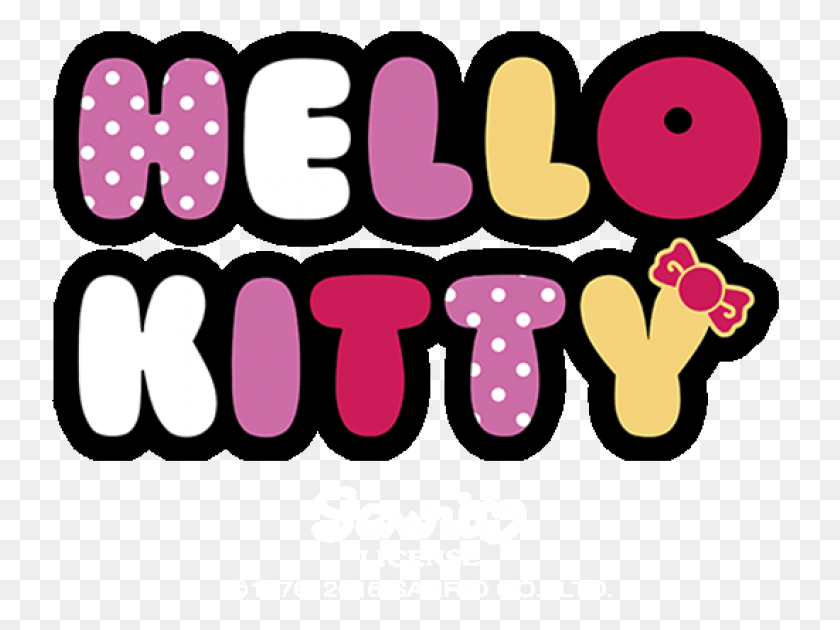 737x570 Descargar Png Hello Kitty Logotipo, Texto, Alfabeto, Etiqueta Hd Png