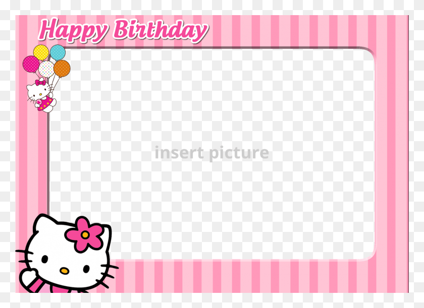 1600x1132 Hello Kitty Photo Frame Photo Hello Kitty Frames, Text, Label, Paper HD PNG Download