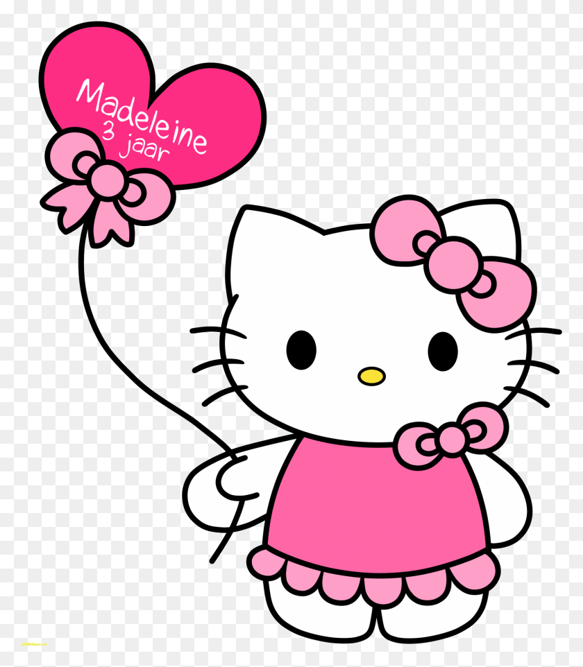 1499x1734 Descargar Png Hello Kitty, Hello Kitty Con Globos Png
