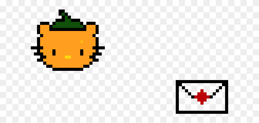 641x341 Hello Kitty Pumpkin And Harry Potter Envelope Hello Kitty Pixels, Text, Plant, Pac Man HD PNG Download