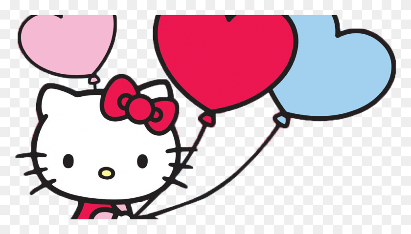 979x526 Descargar Png Hello Kitty, Corazón, Texto, Gafas De Sol Hd Png
