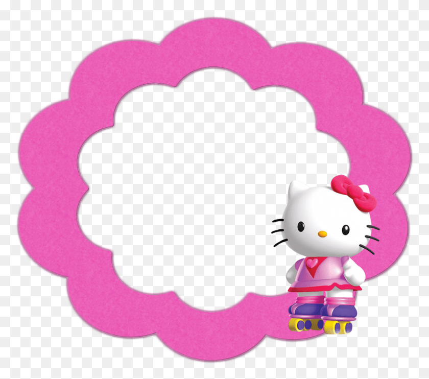 964x843 Descargar Png Hellokitty Hello Kitty Frame Design, Purple, Heart, Graphics Hd Png