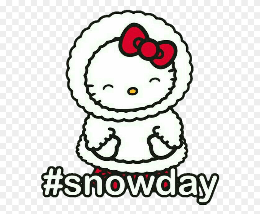 578x630 Hellokitty Kawaii Kitty Winter Invierno Snowday Snow Hello Kitty, Nature, Outdoors, Birthday Cake HD PNG Download