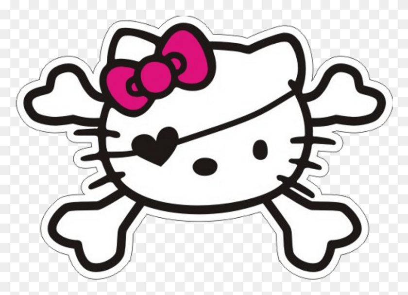 Hellokitty Sanrio Pirate Skull Goth Aesthetic Kawaii Label Text Animal Hd Png Download Stunning Free Transparent Png Clipart Images Free Download