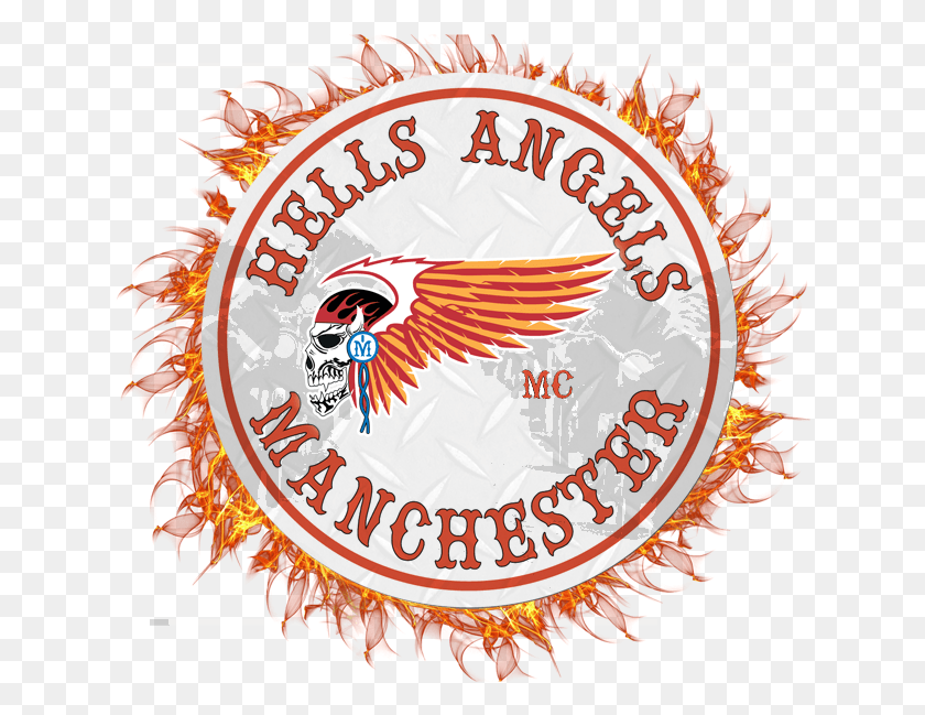 632x589 Ангелы Ада Смертельная Голова Манчестер, Логотип, Символ, Товарный Знак Hd Png Скачать