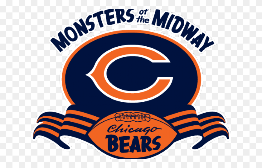 640x480 Helmet Clipart Chicago Bears Chicago Bears Logos Uniforms And Mascots, Clothing, Text, Label HD PNG Download