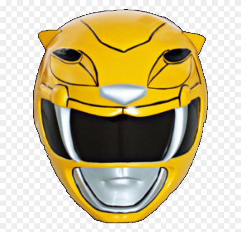 613x750 Helmet Clipart Mighty Morphin Power Rangers Mighty Morphin Power Rangers Yellow Ranger Helmet, Clothing, Apparel, Crash Helmet HD PNG Download