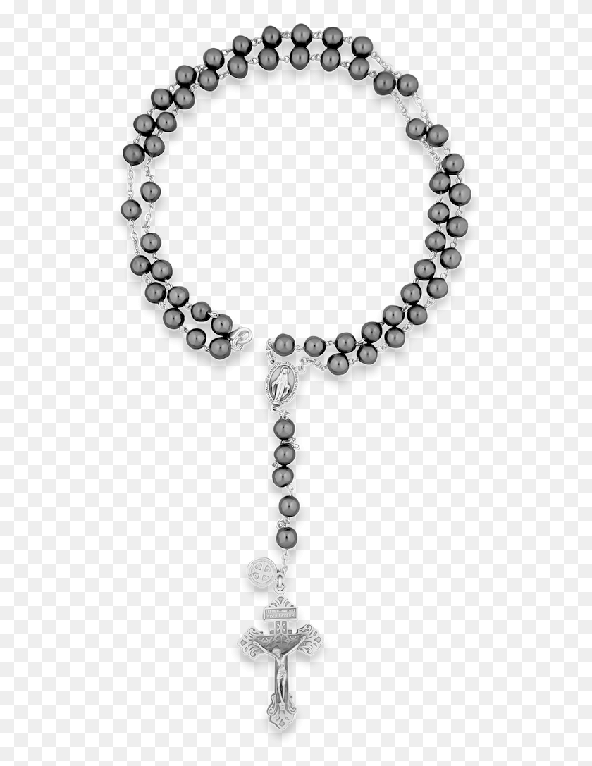 521x1027 Hematite Rosary Beads Circle Rope Designs, Accessories, Accessory, Necklace HD PNG Download