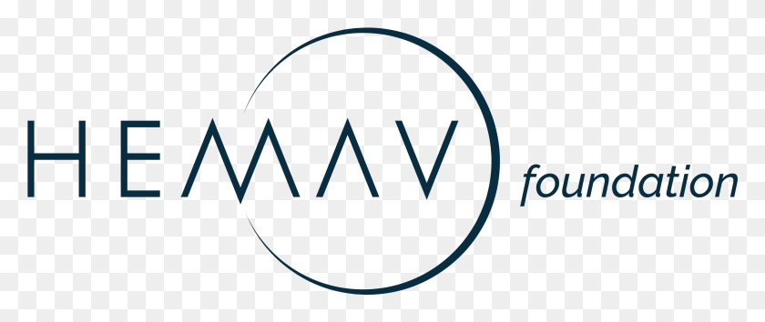 2605x982 Hemav Logo Foundation 2017 Tagline Azul Circle, Text, Symbol, Trademark HD PNG Download