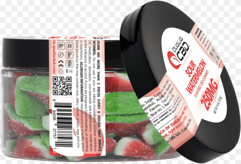966x659 Hemp Infused Gummy Watermelon Slices Qualia Cbd, Qr Code, Food, Fruit, Plant PNG