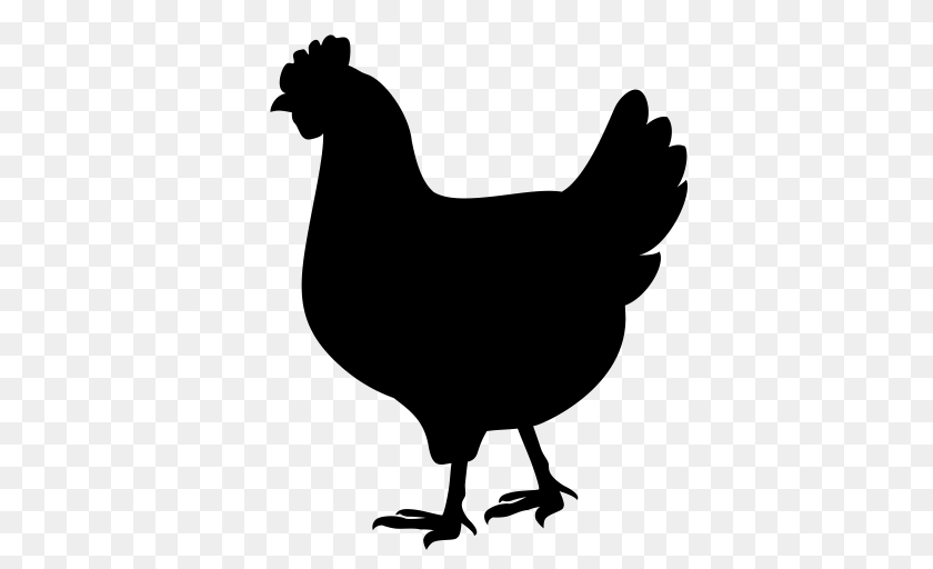 512x512 Hen Animals Bird Icon With And Vector Format For, Gray PNG
