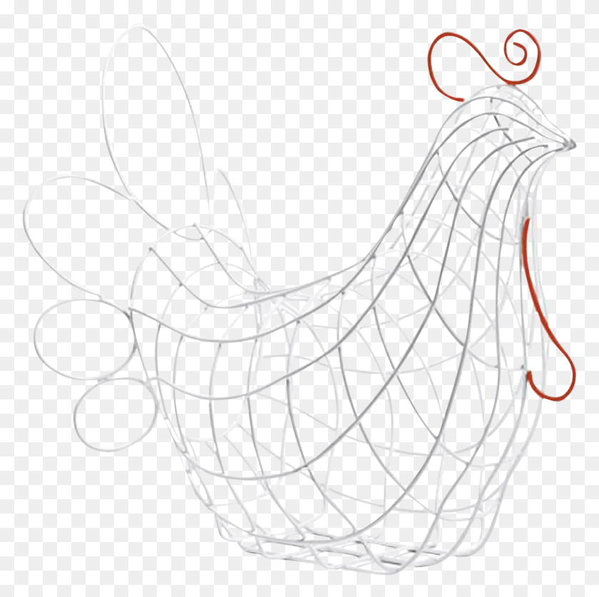 1010x1007 Hen Wire Basket By Alessandro Zambelli For Seletti Rooster, Pattern, Stencil HD PNG Download