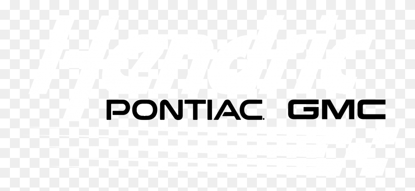 2188x919 Hendrick Pontiac Gmc Logo Black And White Pontiac Symbol, Text, Number, Trademark HD PNG Download