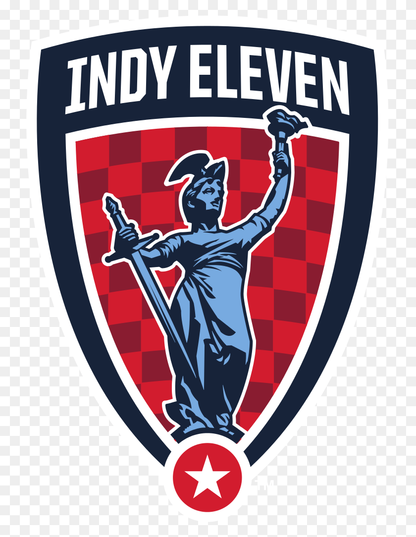 733x1024 Логотип Футбольного Сообщества Хендрикса, Логотип Indy Eleven, Броня, Щит, Плакат, Hd Png Скачать