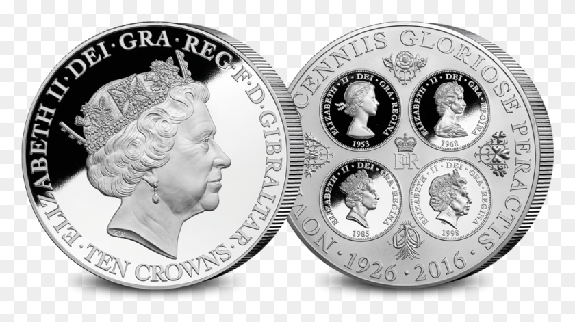 968x511 Her Majesty Queen Elizabeth Ii 90th Birthday Ten Crown Cash, Money, Coin, Nickel HD PNG Download