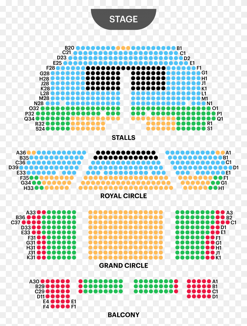 3800x5105 Her Majesty39S Theatre Seating Map, Pac Man, Pattern Descargar Hd Png