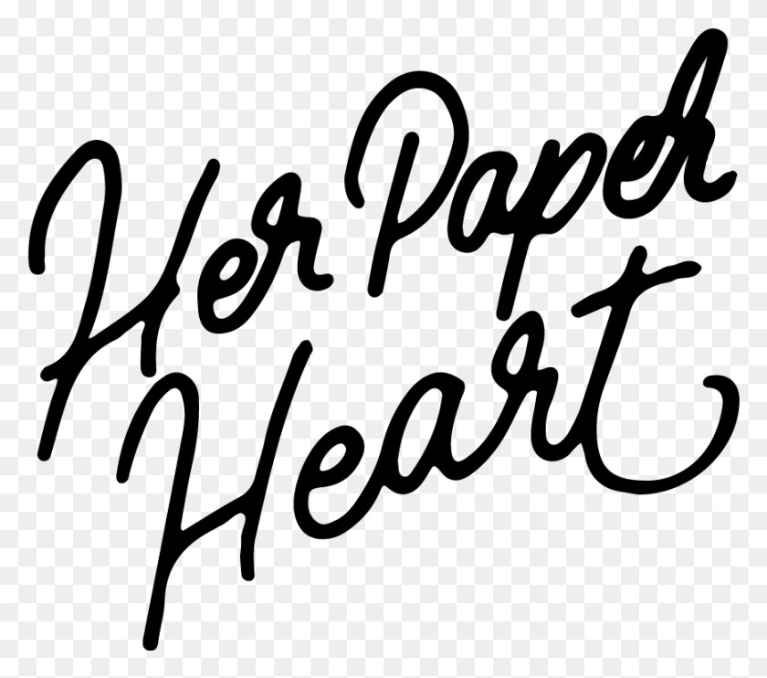867x759 Her Paper Heart Photo Calligraphy, Gray, World Of Warcraft HD PNG Download