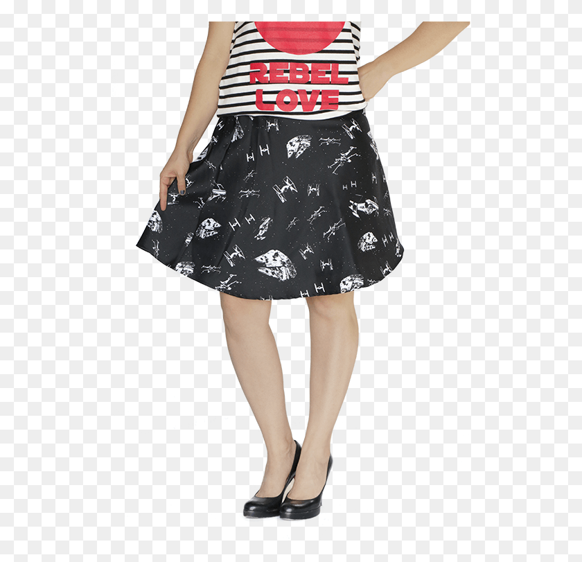 519x751 Her Univere Star Wars Ship Skirt A Line, Clothing, Apparel, Person HD PNG Download