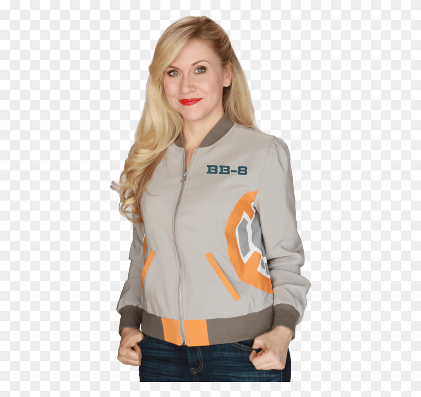 403x732 Her Universe Ashley Eckstein Star Wars Bb8 Jacket Front Her Universe Bb 8 Jacket, Clothing, Sleeve, Long Sleeve HD PNG Download