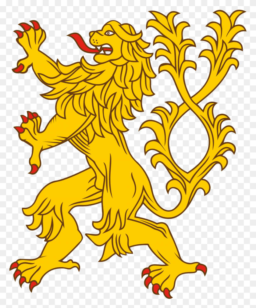 840x1024 Heraldic Lion Lion Coat Of Arms, Dragon, Symbol, Emblem HD PNG Download