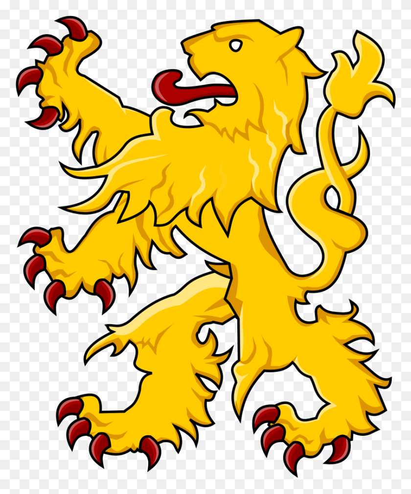 840x1024 Heraldry Lion, Dragon, Flame, Fire HD PNG Download