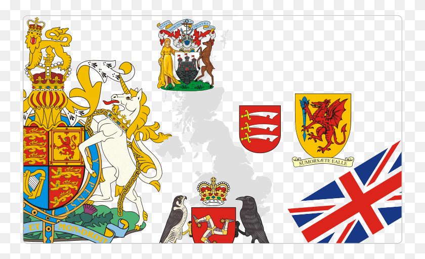 750x451 Геральдика Соединенного Королевства Британские Флаги И Королевский Герб Соединенное Королевство, Птица, Животное, Логотип Hd Png Скачать