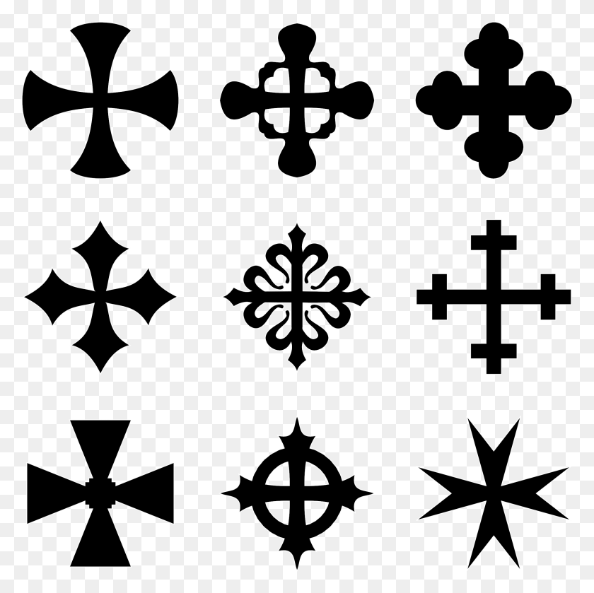 2277x2275 Heraldry Vector Cool Heraldic Cross, Symbol, Stencil, Pattern HD PNG Download