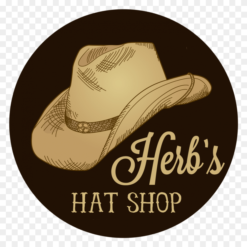 1201x1201 Herbs Hat Shop Logo Tobacco Shop, Clothing, Apparel, Cowboy Hat HD PNG Download