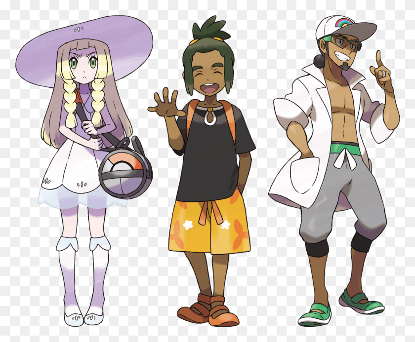 1263x1026 Here Are Some Main References Collected For Your Convenience Cosplay Prof Kukui Pokemon, Person, Human, Comics HD PNG Download