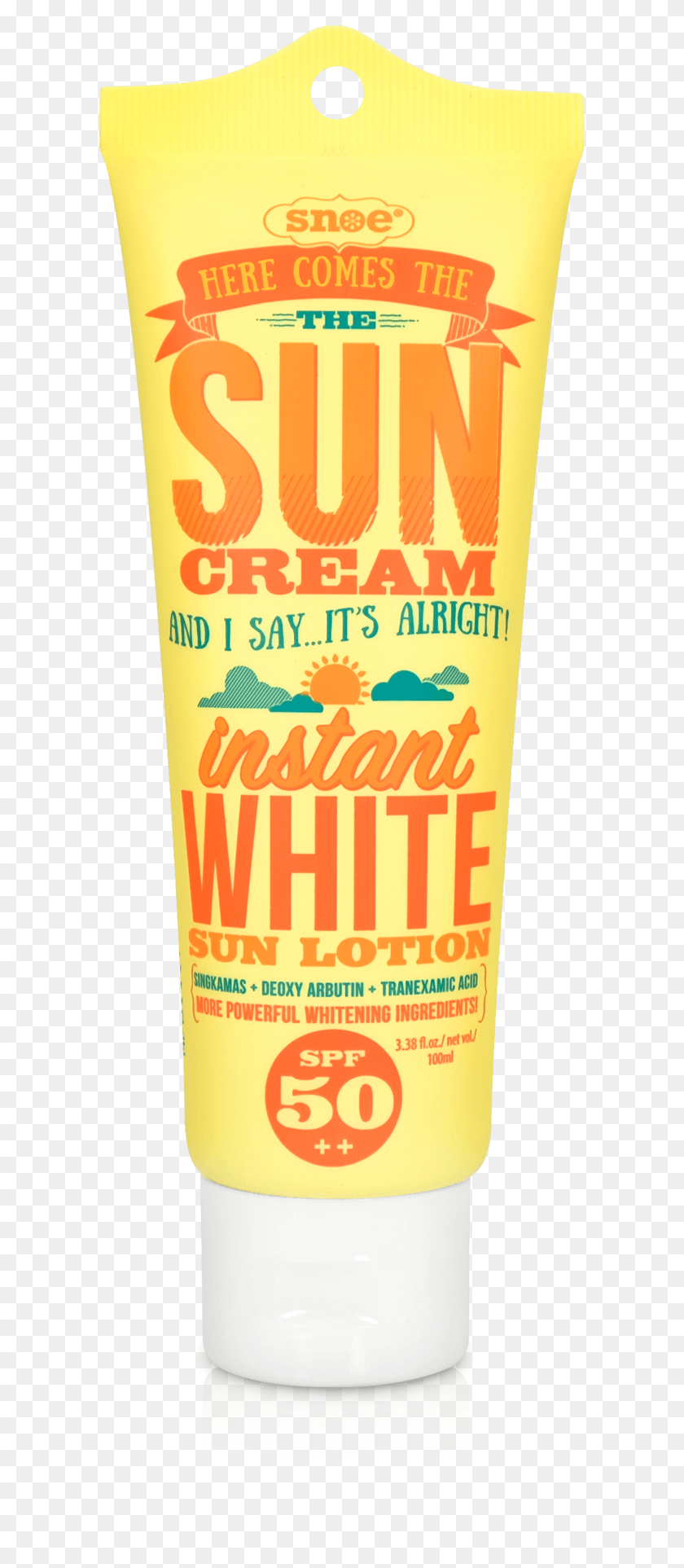 597x1865 Here Comes The Sun Cream Instant White Sun Lotion Spf50 Snack, Sunscreen, Cosmetics, Bottle HD PNG Download