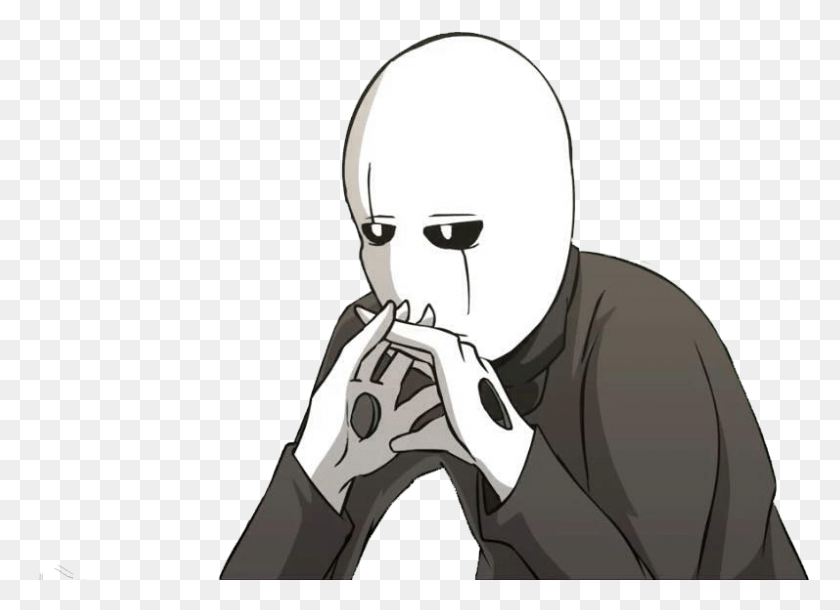 797x563 Here Is A Gaster File Because Everyone Needs One Gaster Glitchtale Meme, Person, Human, Face HD PNG Download