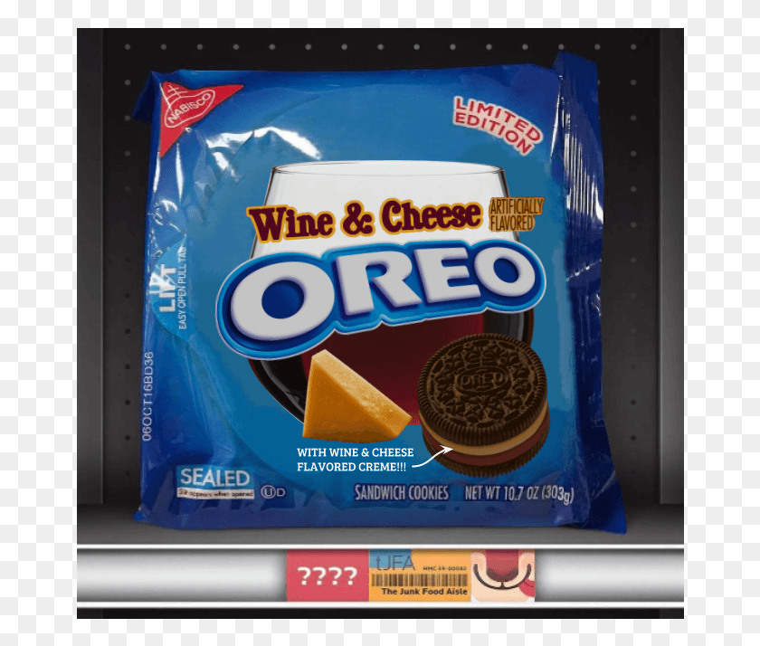 672x654 Here Is A Picture Of The Bag That Mondelez International Wine And Cheese Oreos, Food, Snack, Bread HD PNG Download
