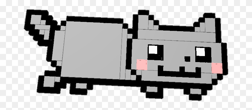 683x307 Here Is Nyan Cat Without The Pop Tart Or Rainbows Just Nyan Cat, Machine, Screen, Electronics HD PNG Download