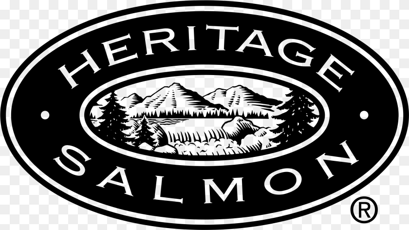 Heritage Salmon Logo Salmon, Gray Transparent PNG