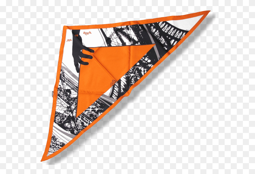 581x516 Hermes 2005 Special Issue Orange Bote Au Vol Twill Board Short, Clothing, Apparel, Bandana HD PNG Download