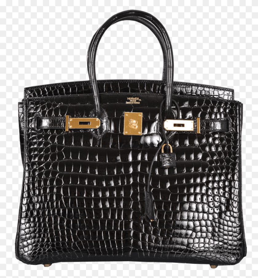 793x861 Hermes Black Porosus Crocodile 35cm Birkin Bag Gold Bolso Jane Birkin De Hermes, Handbag, Accessories, Accessory HD PNG Download