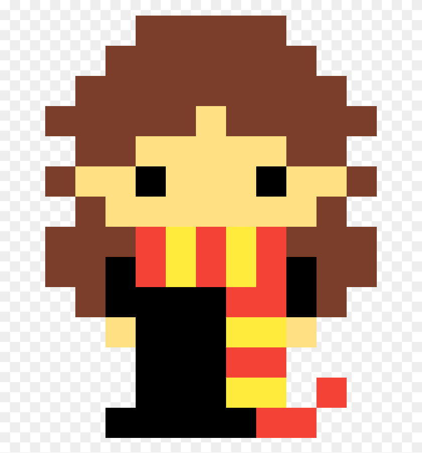 661x841 Descargar Png Hermione Granger Goomba Minecraft Pixel Art, Graphics, Modern Art Hd Png