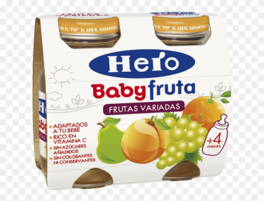 640x581 Hero Baby Nature Frasco De Frutas Mixtas Para 4 Meses Contenedor Hero Baby, Planta, Alimentos, Fruta Hd Png Download