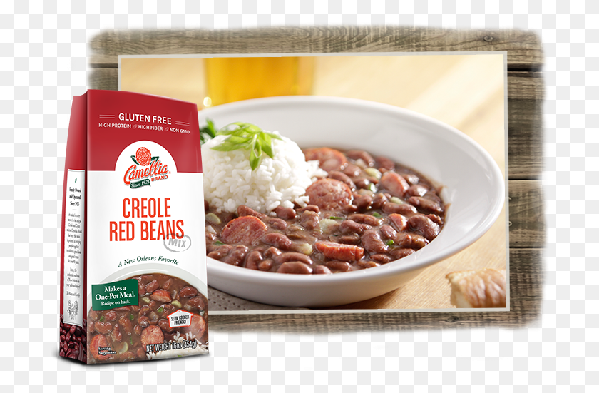 700x491 Hero Dinner Soup Mixes Creole Red Beans Red Beans And Rice, Meal, Food, Bowl HD PNG Download