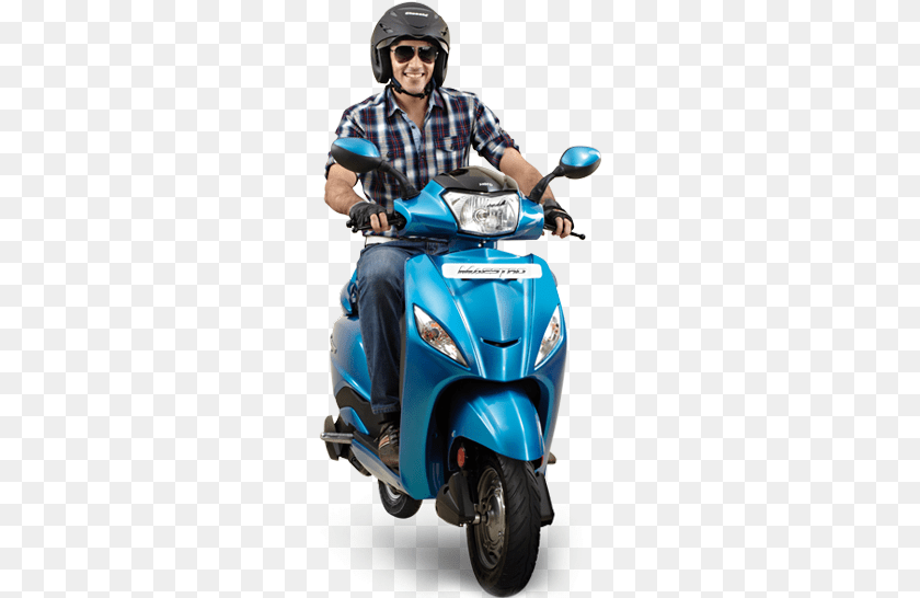 258x546 Hero Maestro Scooter India Vespa, Vehicle, Transportation, Motorcycle, Person Transparent PNG
