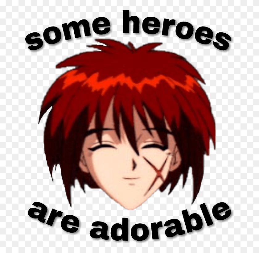 679x760 Heroes Adorable Kawaii Kenshin Rurounikenshin Anime Illustration, Helmet, Clothing, Apparel HD PNG Download