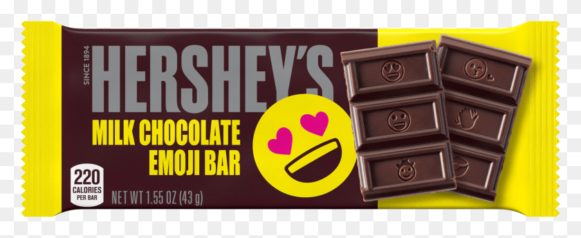 3364x1227 Hershey Milk Chocolate Emoji Bar, Dessert, Food, Sweets HD PNG Download