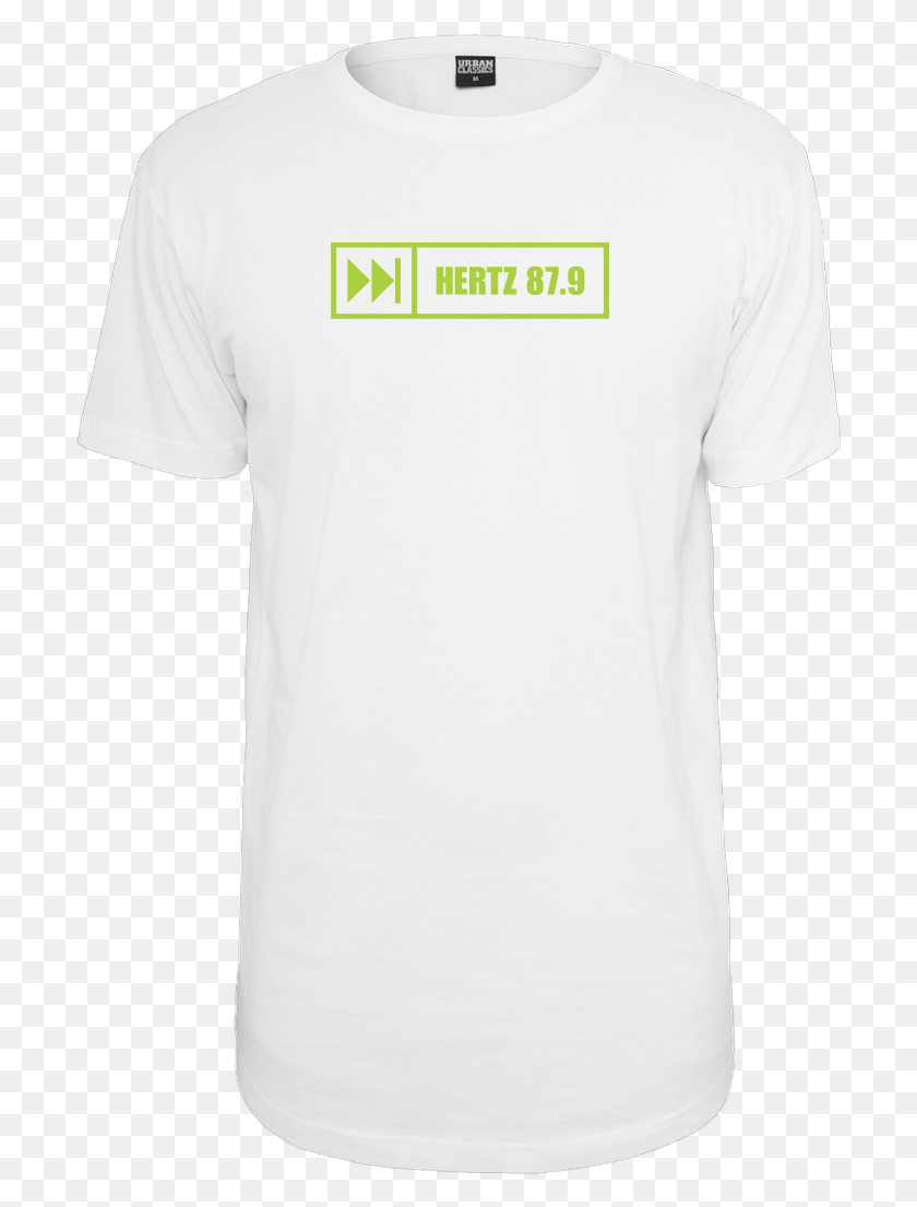 702x1045 Hertz 879 Logo T Shirt Urban Classics Long Tee White, Clothing, Apparel, T-shirt HD PNG Download