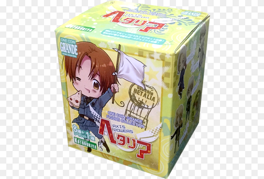 497x569 Hetalia Axis Powers One Coin Grande Figure Collection Manga, Person, Face, Head, Box Sticker PNG