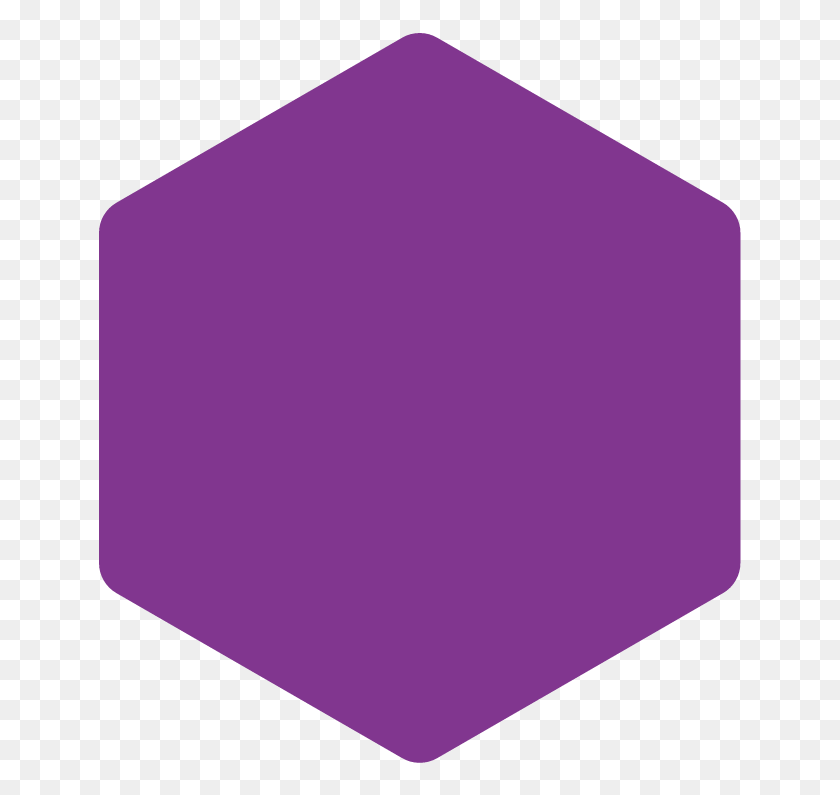 642x735 Hexagon Rounded Corners, Triangle, Purple, Heart HD PNG Download