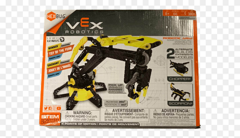 569x426 Hexbug Vex Robotics Robotic Arm Construction Set Chopper Hexbug Robotic Arm, Toy, Robot, Tool HD PNG Download