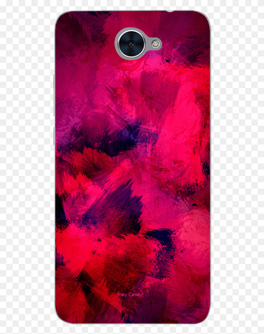 506x1003 Hey Casey Pink And Red Brush Strokes Phone Case Covers Mobile Phone Case, Modern Art, Canvas HD PNG Download